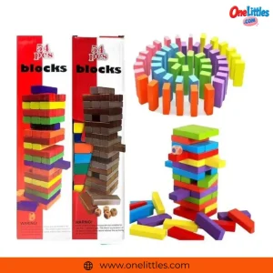 Multicolor Jenga Blocks 54 Pieces