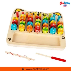 Magnetic Wooden Alphabet Fishing & Caterpillar Game