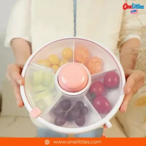 Rotating Snack Container Kids Snack Spinner Portable Candy Snack Storage Box Table Fruit Moisture-proof Leak Proof Boxes